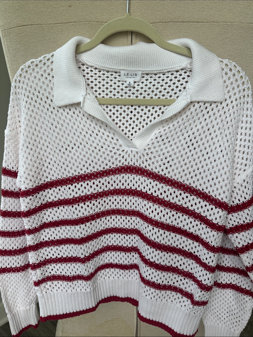 NWOT Red and White  Sweater